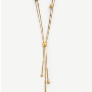 Brand new long metallic bead neckalace